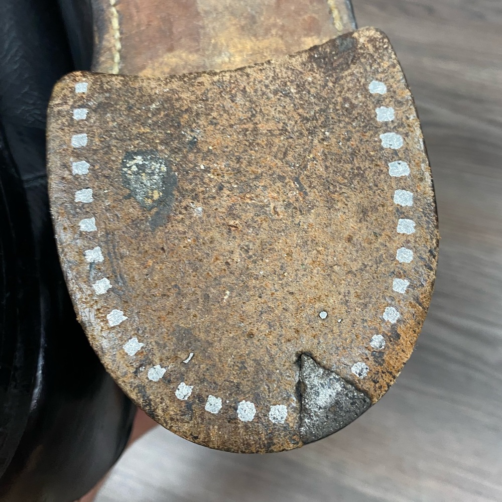 1950’s Nunn Bush Black Wingtip Oxfords 10.5 C - Picture 5 of 10